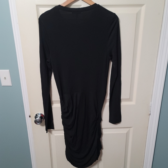 ~NWT~ Rag & Bone dress Holly Drape Ruched Minidress Black Size X-Large - Picture 8 of 16